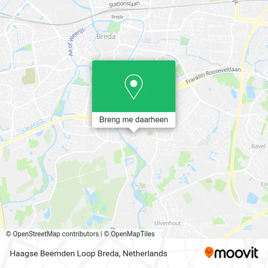 Haagse Beemden Loop Breda kaart