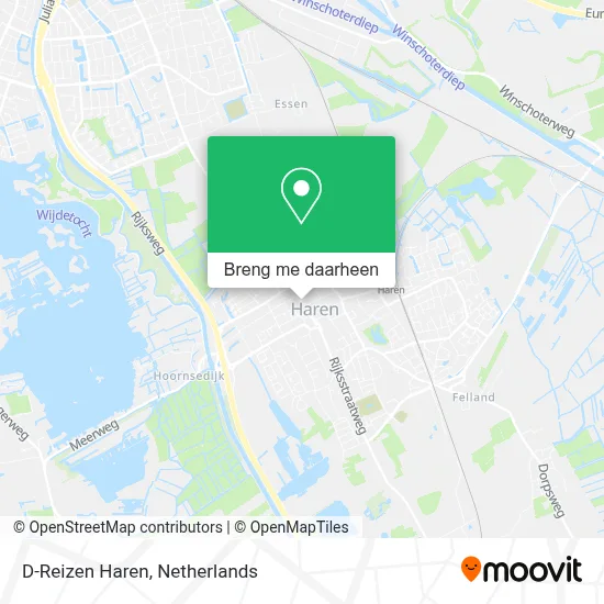 D-Reizen Haren kaart