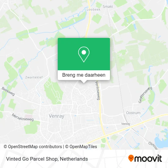 Vinted Go Parcel Shop kaart