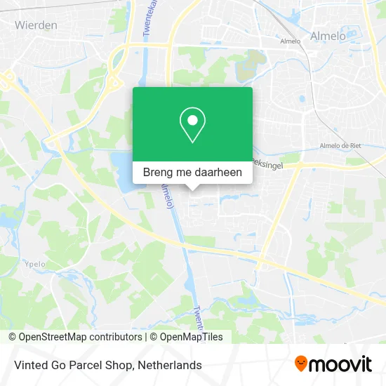 Vinted Go Parcel Shop kaart