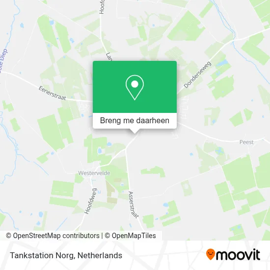 Tankstation Norg kaart