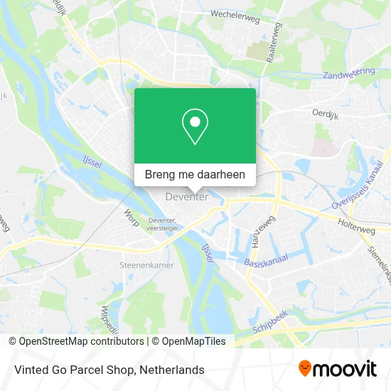 Vinted Go Parcel Shop kaart