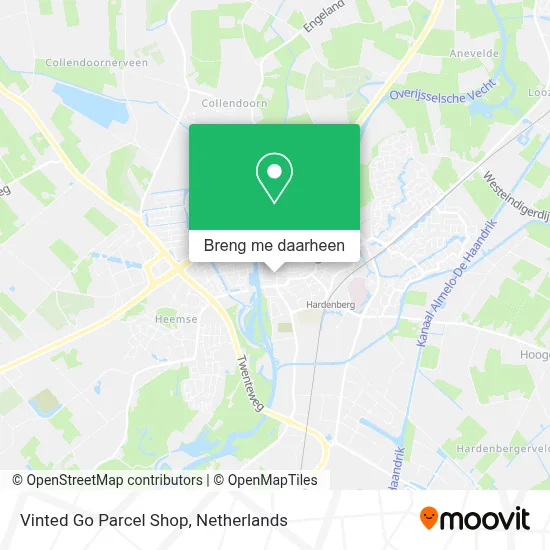 Vinted Go Parcel Shop kaart