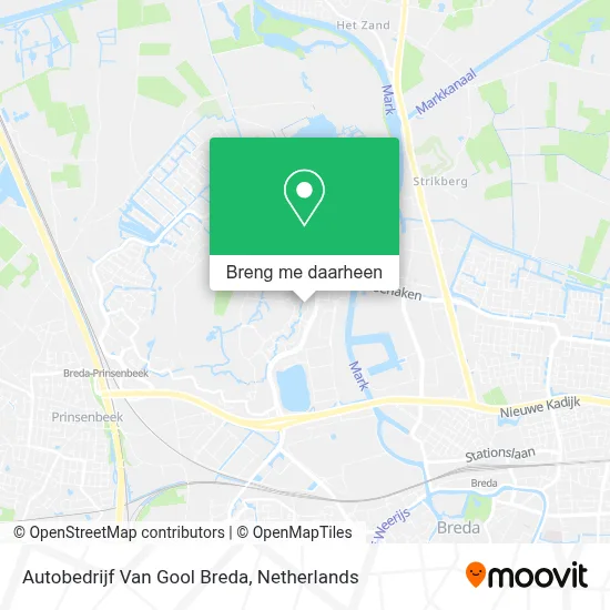 Autobedrijf Van Gool Breda kaart