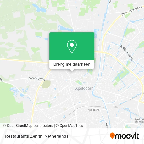 Restaurants Zenith kaart