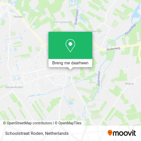 Schoolstraat Roden kaart
