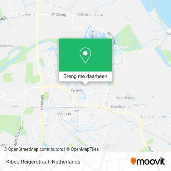 Kibeo Reigerstraat kaart