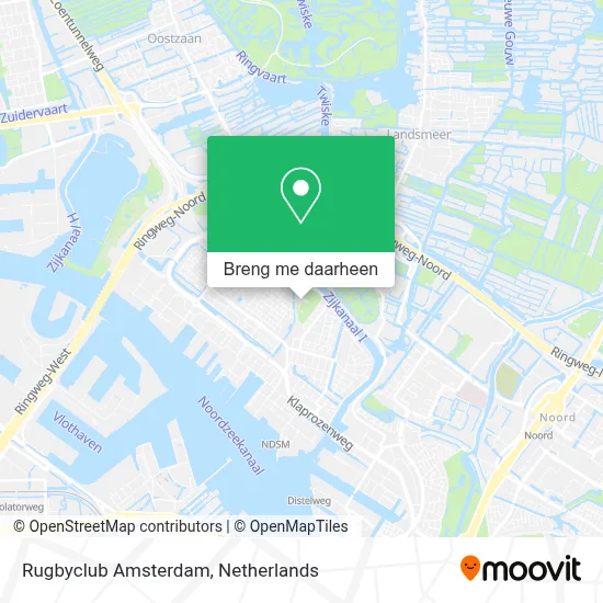 Rugbyclub Amsterdam kaart