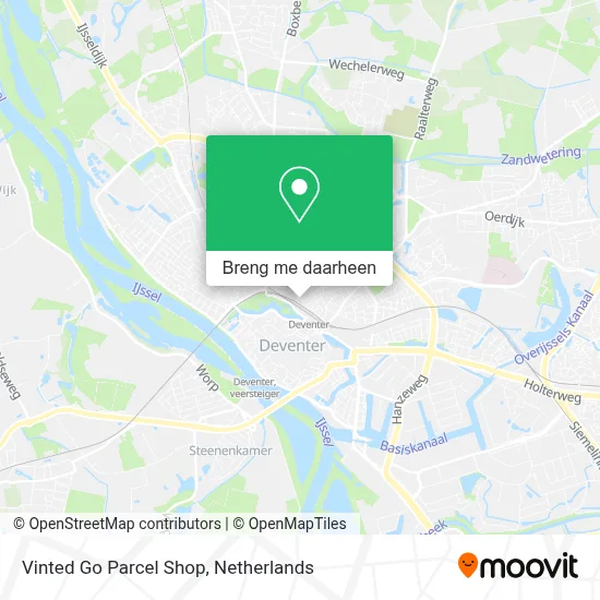 Vinted Go Parcel Shop kaart