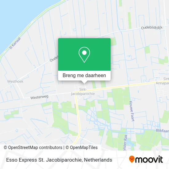 Esso Express St. Jacobiparochie kaart