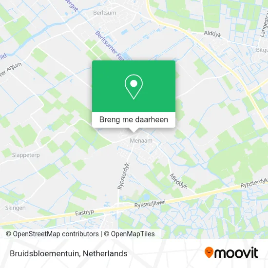 Bruidsbloementuin kaart