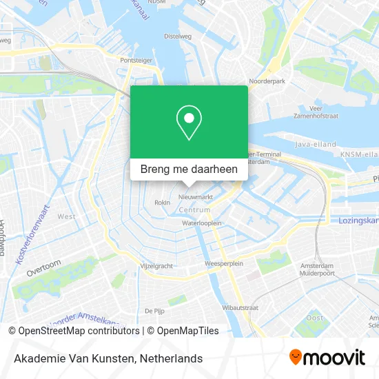 Akademie Van Kunsten kaart