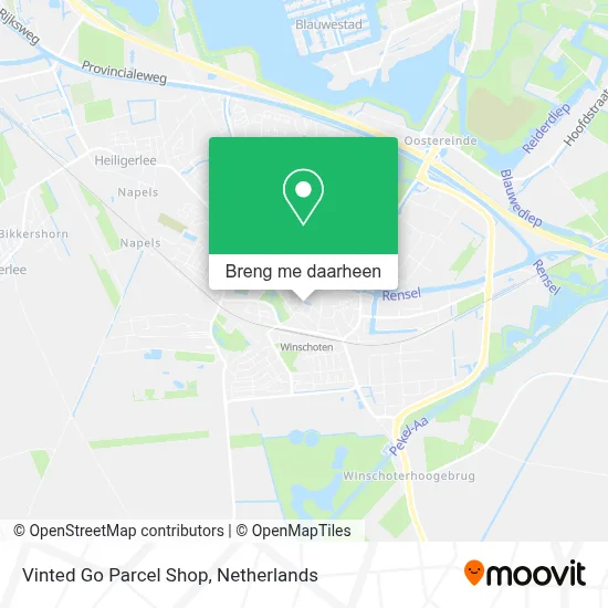 Vinted Go Parcel Shop kaart