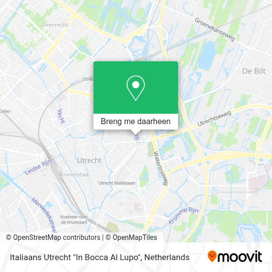 Italiaans Utrecht "In Bocca Al Lupo" kaart