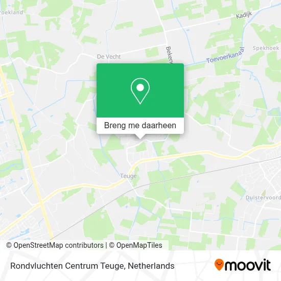 Rondvluchten Centrum Teuge kaart