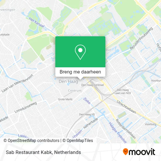 Sab Restaurant Kabk kaart