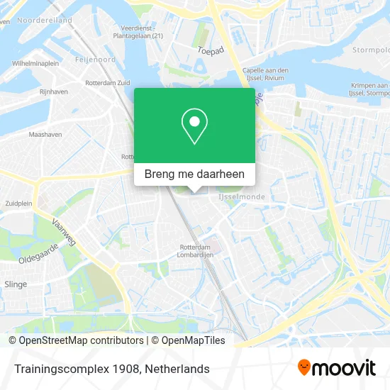 Trainingscomplex 1908 kaart