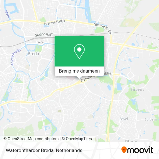 Waterontharder Breda kaart