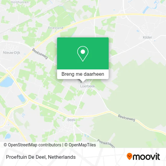 Proeftuin De Deel kaart