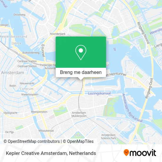Kepler Creative Amsterdam kaart