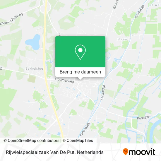 Rijwielspeciaalzaak Van De Put kaart