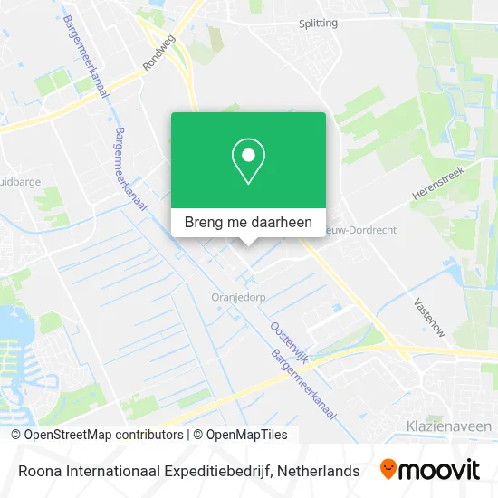 Roona Internationaal Expeditiebedrijf kaart