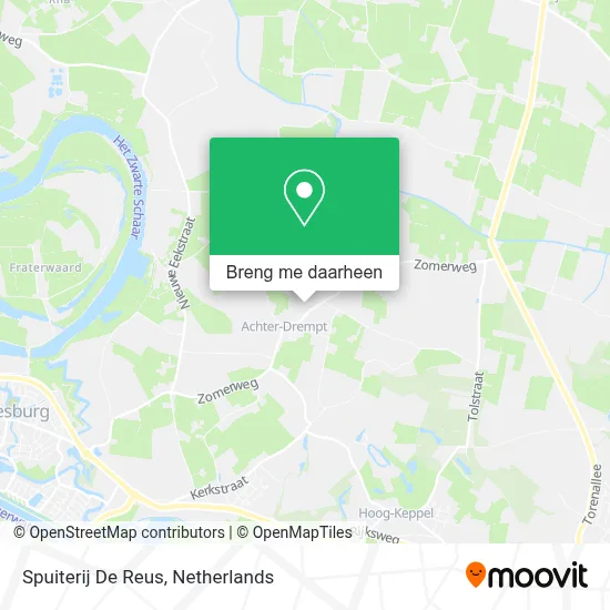 Spuiterij De Reus kaart