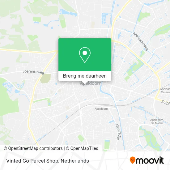 Vinted Go Parcel Shop kaart