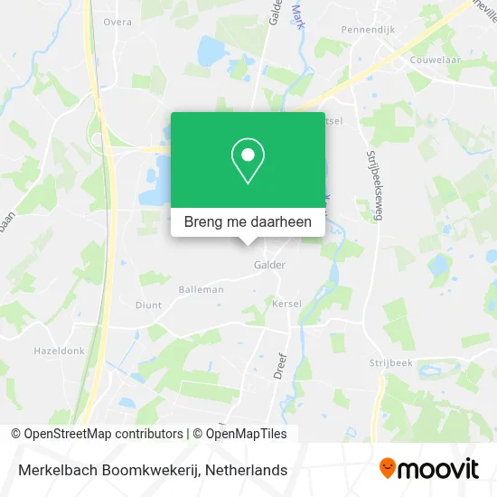Merkelbach Boomkwekerij kaart