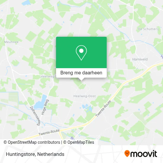 Huntingstore kaart