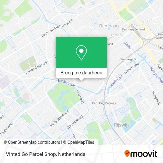 Vinted Go Parcel Shop kaart