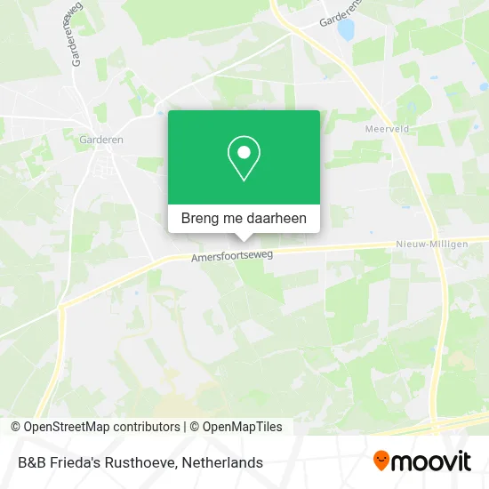 B&B Frieda's Rusthoeve kaart