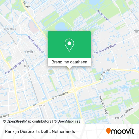 Ranzijn Dierenarts Delft kaart