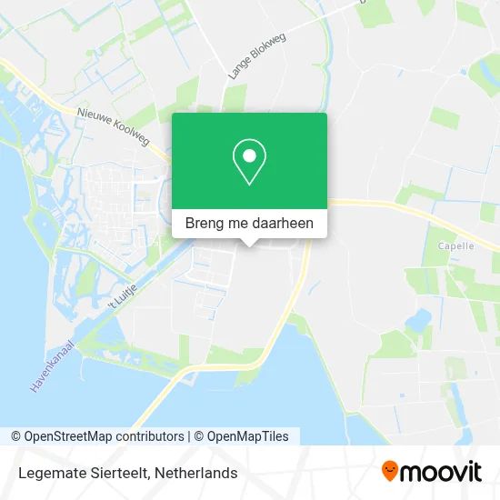 Legemate Sierteelt kaart