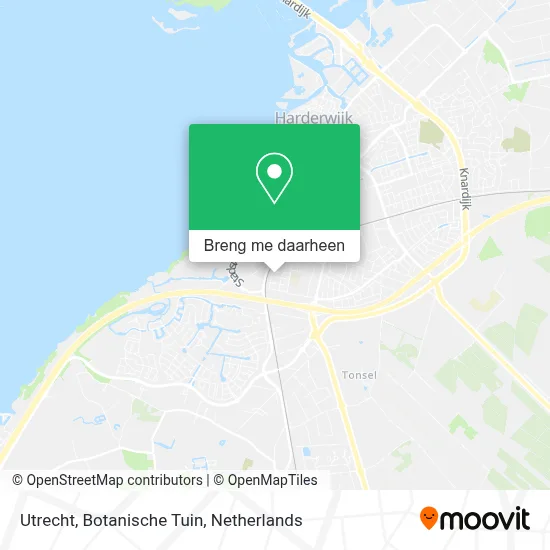 Utrecht, Botanische Tuin kaart