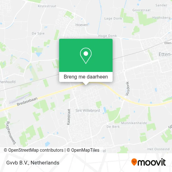 Gvvb B.V. kaart