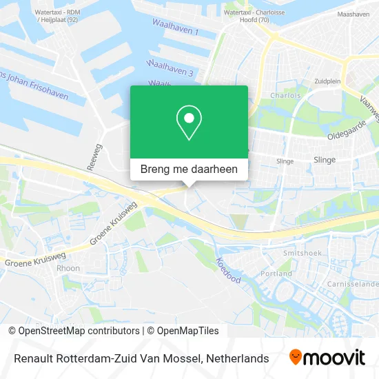Renault Rotterdam-Zuid Van Mossel kaart