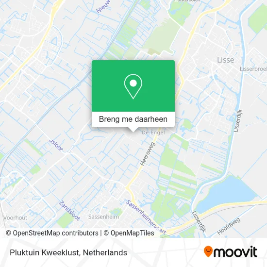 Pluktuin Kweeklust kaart
