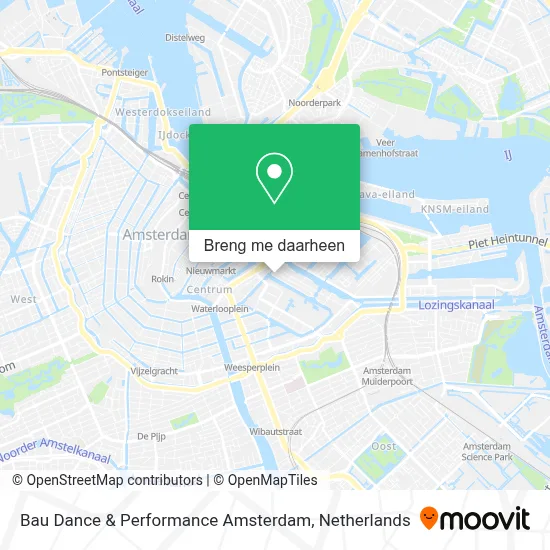 Bau Dance & Performance Amsterdam kaart