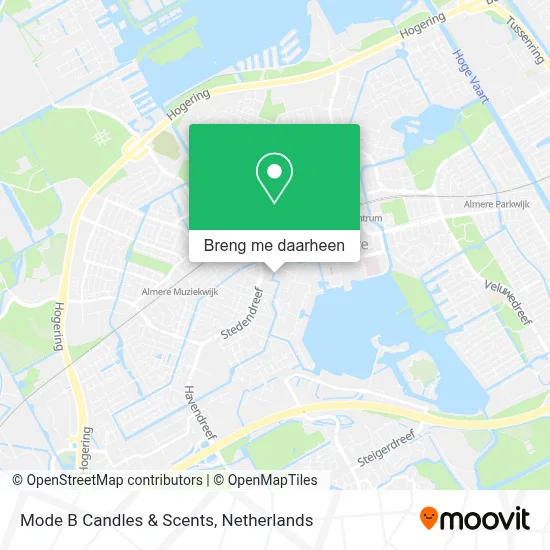 Mode B Candles & Scents kaart