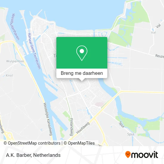A.K. Barber kaart