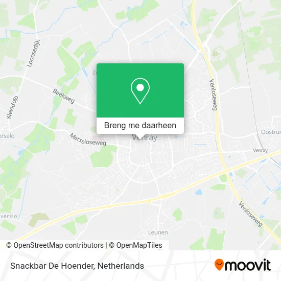 Snackbar De Hoender kaart