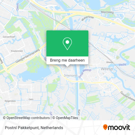 Postnl Pakketpunt kaart