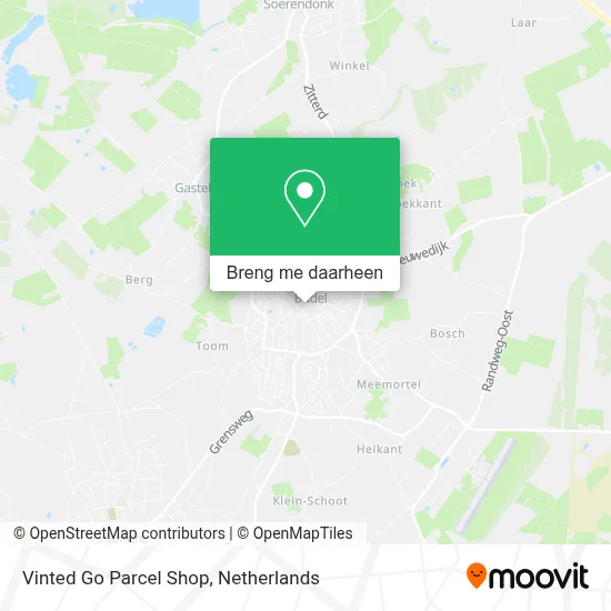 Vinted Go Parcel Shop kaart