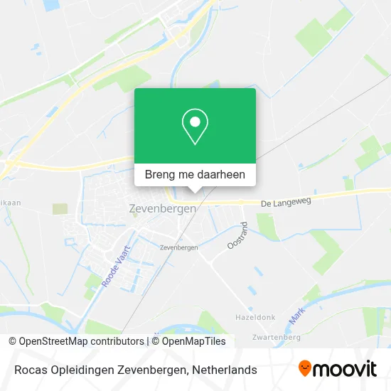 Rocas Opleidingen Zevenbergen kaart