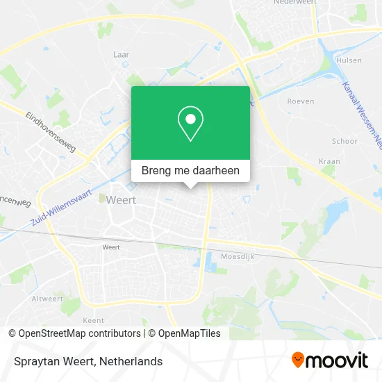 Spraytan Weert kaart