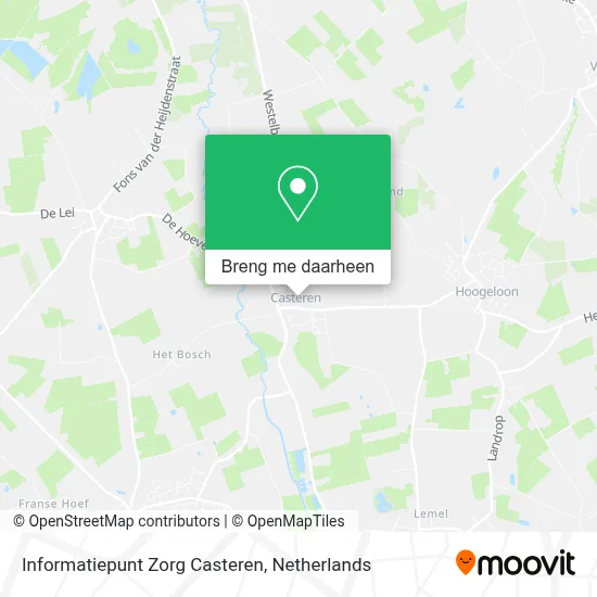 Informatiepunt Zorg Casteren kaart