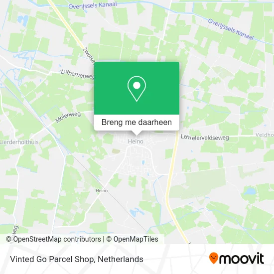 Vinted Go Parcel Shop kaart