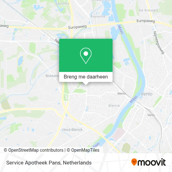 Service Apotheek Pans kaart