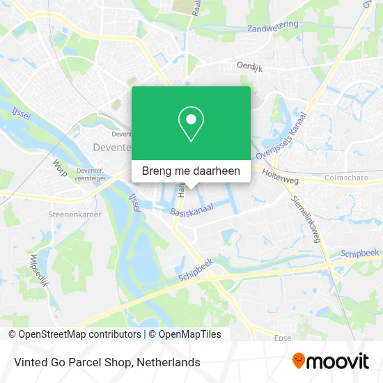 Vinted Go Parcel Shop kaart